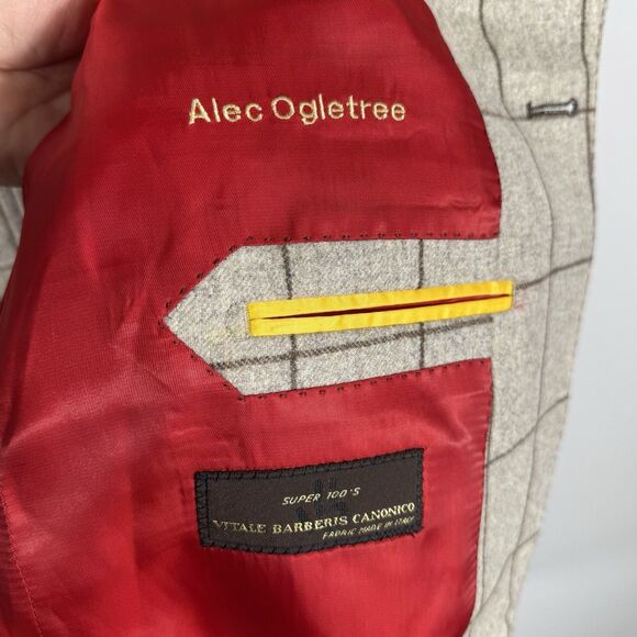 STUNNING Vitale Barberis Canonico 44 Blazer Wool Custom for Alec Ogletree READ - Picture 12 of 16
